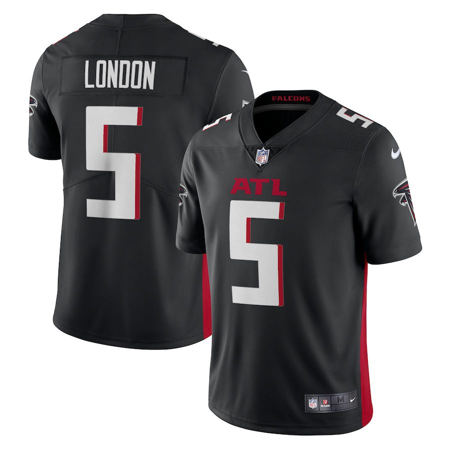 Men Atlanta Falcons 5 Drake London Nike Black Vapor Limited NFL Jersey
